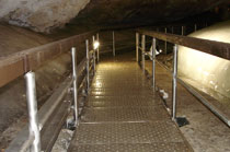 Reconstruction of the show path in cave from stainless steel material.